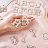 2 Sets 2 Colors Letter A-Z Imitation Pearl Cloth Patches PATC-TA0001-01-16