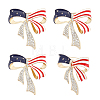 4Pcs Bowknot Enamel Pins JEWB-HY0001-69-1