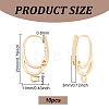 10Pcs Brass Leverback Earring Findings KK-BC0010-48-2
