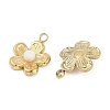 Natural White Jade Flower Charms STAS-I325-143G-03-2