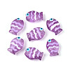 Transparent Glass and Enamel Beads Strands GLAA-T034-01G-2
