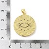 Real 18K Gold Plated Brass Clear Cubic Zirconia Pendants KK-A198-09G-01-3