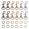  15Pcs 6 Colors Alloy Swivel Snap Hook Clasps FIND-TA0003-79-10