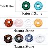  10Pcs 10 Styles Natural & Synthetic Gemstone Pendants G-NB0003-91-6