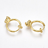 Brass Clip-on Earring Components X-KK-T038-243G-5