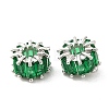 Rack Plating Platinum Brass Micro Pave Cubic Zirconia Beads KK-Q795-02A-P-2