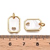 Brass & Shell Charms KK-N254-212G-3