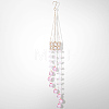 Flower Round Glass Beads Tassel Hanging Suncatchers for Window Garden Outdoor Decoration HJEW-WH20020-007B-6