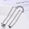 304 Stainless Steel Cable Chain Necklace NJEW-S420-007C-P-5