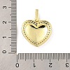 Rack Plating Brass Micro Pave Cubic Zirconia Pendant X-KK-H456-03G-3