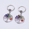 Natural/Synthetic Mixed Stone Keychain KEYC-E023-03J-3