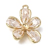 Brass Pave Cubic Zirconia Pendant Cabochon Settings CU-CBAC809-05G-1