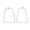 Brass Earring Hooks X-KK-T038-425G-1
