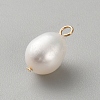 Natural Baroque Keshi Pearl Charms KK-CJC0025-001G-02-2