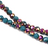 Electroplate Glass Beads Stradns EGLA-H114-02B-14-2