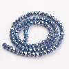 Electroplate Glass Beads Strands EGLA-A044-P2mm-B16-2