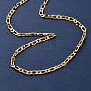 4MM 304 Stainless Steel Figaro Chain Necklaces NJEW-P338-02G-2