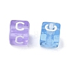 Spray Painted Transparent Acrylic Beads MACR-K365-07C-2
