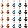 40Pcs 5 Colors Rack Plating Golden Tone Alloy Pendants ENAM-SC0005-16-1