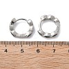 Brass Micro Pave Cubic Zirconia Huggie Hoop Earrings LS-EJEW-K083-34P-A-3