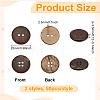 100Pcs 2 Styles Coconut Buttons BUTT-UN0001-36-3