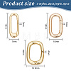 HOBBIESAY 6Pcs 3 Styles Brass Spring Gate Rings KK-HY0003-60-2