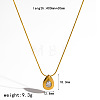 304 Stainless Steel Pave Cubic Zirconia Pendant Necklaces WG43999-01-1