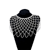 Rhinestone Long Tassel Shawl AJEW-WH0609-846-1
