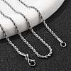 Non-Tarnish 304 Stainless Steel Rope Chain Necklaces X-NJEW-F226-03P-03-3