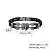 Alloy Elephant Link Braided Imitation Leather 2-Strand Bracelets WG69C94-01-1