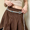 Boho Alloy Butterfly Polyester Tie Chain Belts with Resin Beads for Women FS-WG64D91-02-2