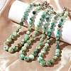 Natural Green Line Jasper  Graduated Round Beaded Necklaces NJEW-F368-01P-1