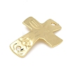 Alloy Textured Religion Cross Links Connector Charms FIND-Z127-01G-04-2
