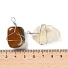 Natural Mixed Stone Copper Wire Wrapped Pendants G-G104-04-3