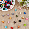 Spray Painted Wooden Beads WOOD-PA0001-53A-7