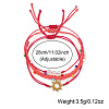 3Pcs 3 Styles Round Natural Gemstone & Glass Seed Beads Braided Bracelets & Stainless Steel Link Bracelets Set XI5712-1-2