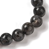 8mm Round Natural Larvikite Braided Bead Bracelets BJEW-C067-01B-07-3