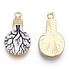 Printed Alloy Enamel Pendants ENAM-N056-178-10-1