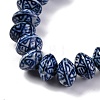 Handmade Blue and White Porcelain Beads Strands PORC-I027-09-3