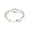 Clear Cubic Zirconia Initial Letter Adjustable Ring RJEW-C052-01P-U-3