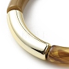 Acrylic Curved Tube Beaded Stretch Bracelet for Women BJEW-JB08438-02-4