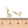Brass Micro Pave Cubic Zirconia Pendants X-KK-D386-01G-3