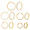 5 Pairs 5 Style Crystal Rhinestone Hoop Earrings EJEW-DC0001-24-1