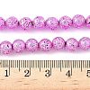 Electroplated Natural Lava Rock Beads Strands G-A263-A02-01-5