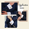 1 Pair Stainless Steel Cufflinks AJEW-AR0005-64-5