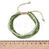 Adjustable Dyed Natural Malaysia Jade Beaded Multi-strand Bracelets for Women Men BJEW-JB13577-01-2