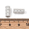 925 Sterling Silver Micro Pave Clear Cubic Zirconia Beads SE-CBAF1B2-16A-P-3