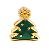 Christams Brass Enamel European Beads KK-F922-03B-G-1