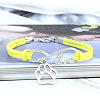 Infinity & Paw Print & Word Love Alloy with Suede Cord Charm Bracelets FS-WG0006A-02-1