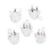 Heart Brass Sew on Prong Settings KK-C163-14B-S-1